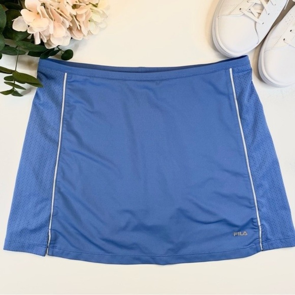 FILA Skort Tennis Golf Blue Medium with Ball Pockets Mini Athletic Performance